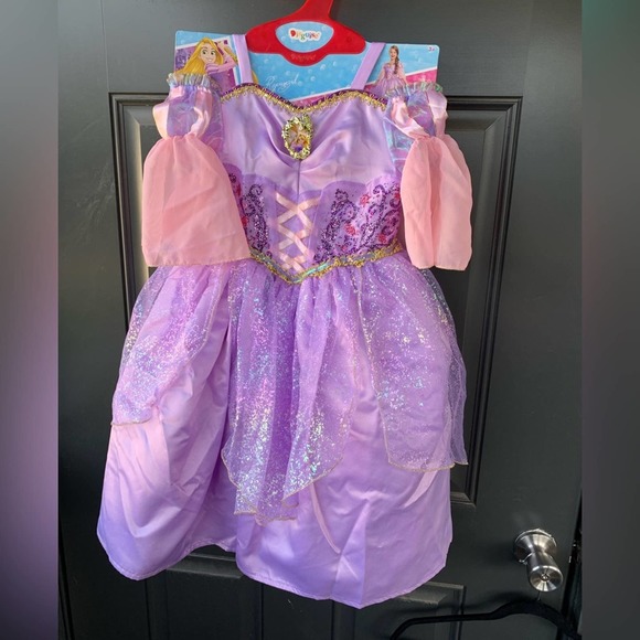 Disney Other - New Disney rapunzel dress up dress costume Halloween kids xs 3t-4t